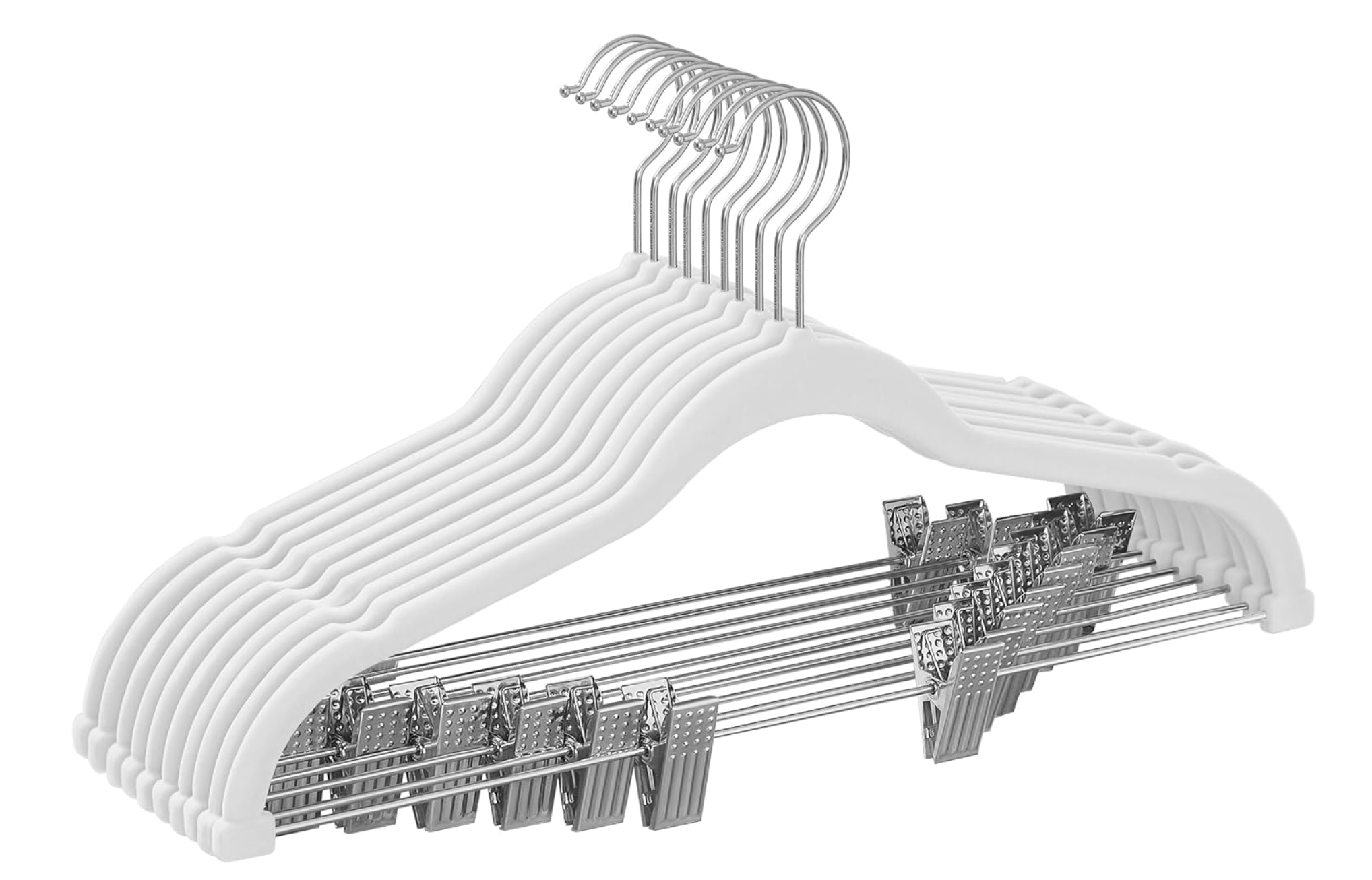 Klemmbügel Samtüberzug - Kleiderschrankordnung - Ordnung im Kleiderschrank - Ordnung mit Stil