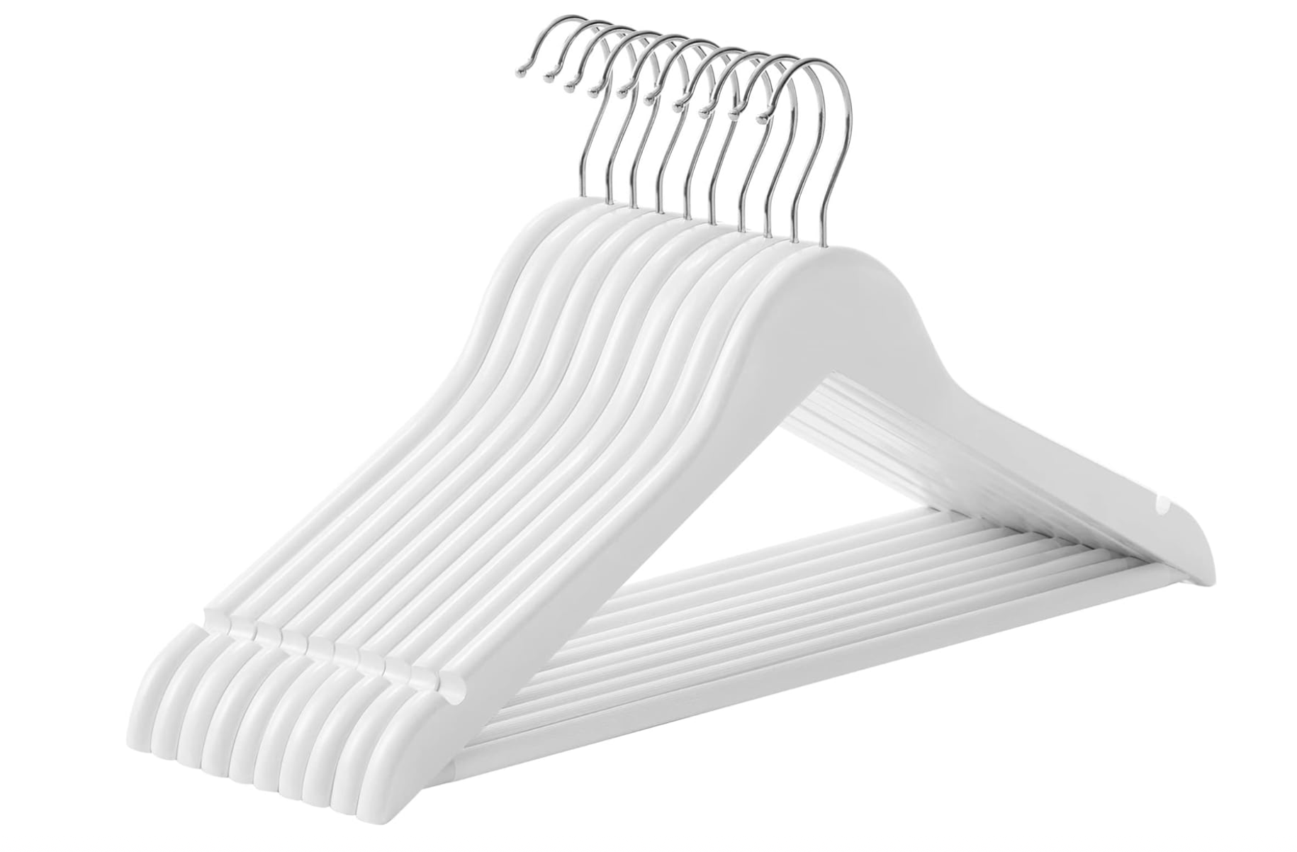Holz Kleiderbügel lackiert - Ordnung im Kleiderschrank